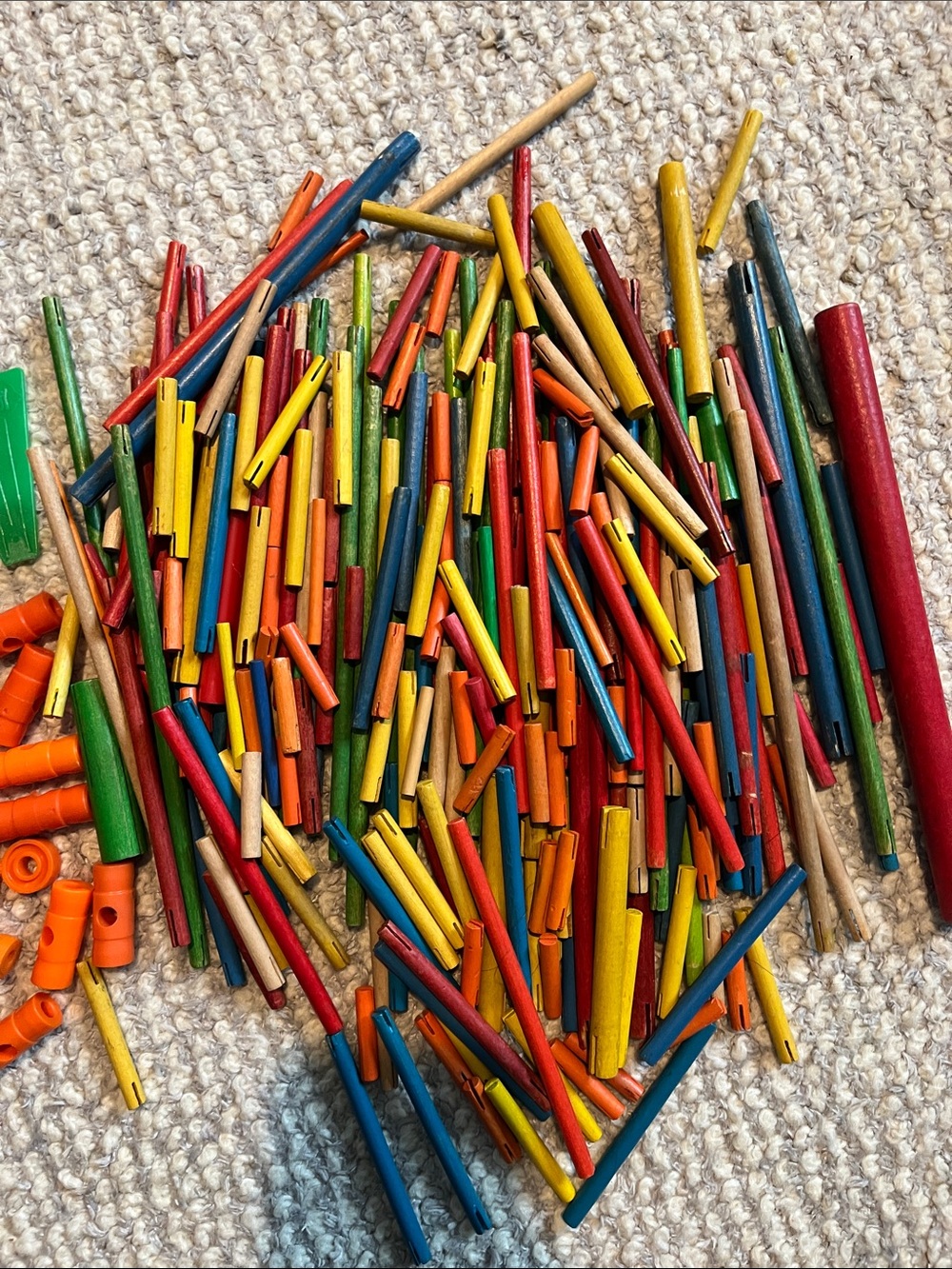 Gallon size bag of Vintage Tinker Toys - Picture 6 of 6